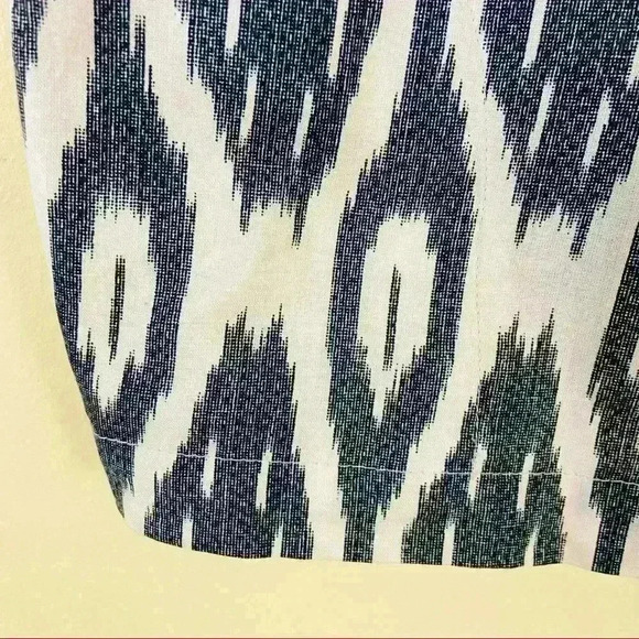 J. Crew Geometric Print Peasant Ruffle Flounce Cropped Cotton Tank Top Size 2 - Picture 6 of 14